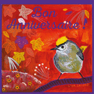 Oiseau amoureux pour un anniversaire joyeux